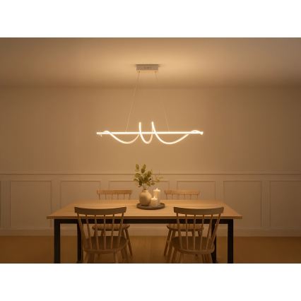 Lustre pendente LED regulável em cabo LED/50W/230V 3000-6500K 100 cm + comando remoto