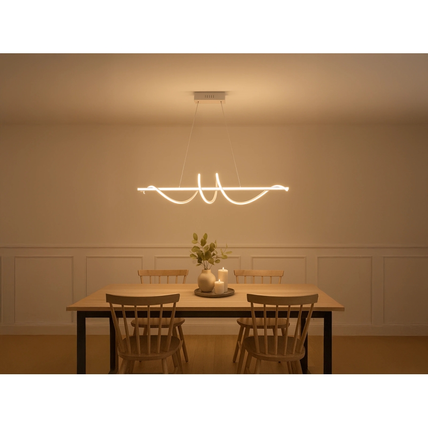 Lustre pendente LED regulável em cabo LED/50W/230V 3000-6500K 100 cm + comando remoto