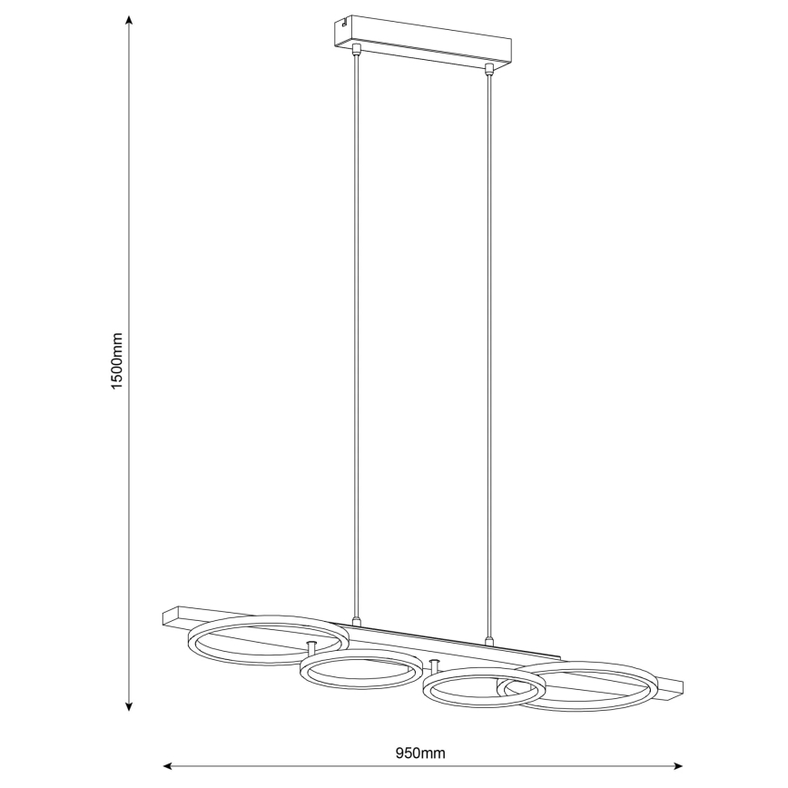 Lustre pendente MELISA LED/35W/230V, pinho