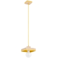 Lustre pendente MIKO com cabo 1xE27/15W/230V amarelo/bege
