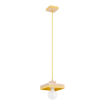 Lustre pendente MIKO com cabo 1xE27/15W/230V amarelo/bege