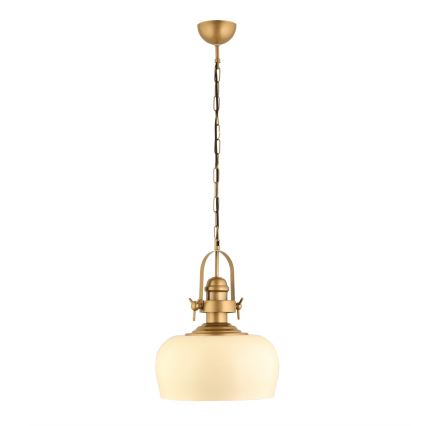 Lustre pendente MONZA com cabo 1xE27/40W/230V, diâmetro 30 cm, creme/bronze