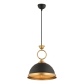 Lustre pendente MONZA com cabo 1xE27/40W/230V Ø 30 cm preto/bronze