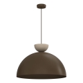 Lustre pendente NEVIS 1xE27/15W/230V Ø 50 cm castanho