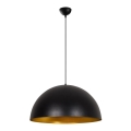 Lustre pendente SIVANI com cabo 1xE27/40W/230V Ø 60 cm preto/cobre