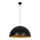 Lustre pendente SIVANI com cabo 1xE27/40W/230V Ø 60 cm preto/cobre