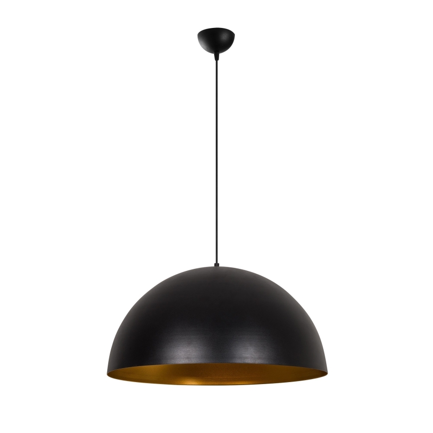 Lustre pendente SIVANI com cabo 1xE27/40W/230V Ø 60 cm preto/cobre