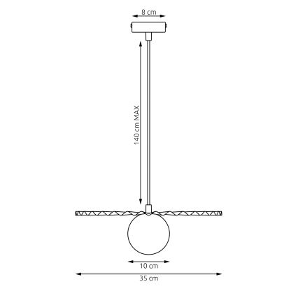 Lustre pendente UMBRA com cabo 1xG9/8W/230V, preto