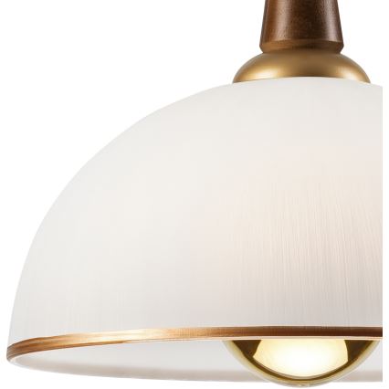 Lustre retrátil CHIARA 1xE27/60W/230V castanho/buche