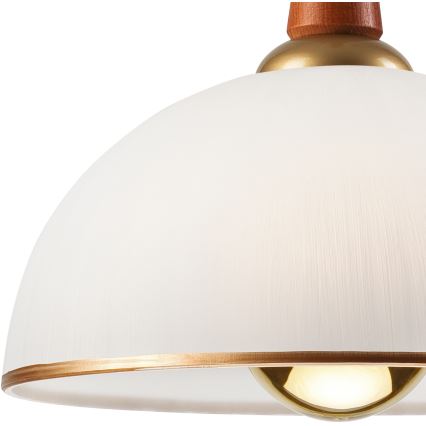 Lustre retrátil CHIARA 1xE27/60W/230V castanho escuro/buche