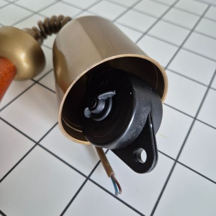 Lustre retrátil CHIARA 1xE27/60W/230V castanho escuro/buche