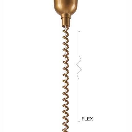 Lustre retrátil CHIARA 1xE27/60W/230V castanho escuro/buche