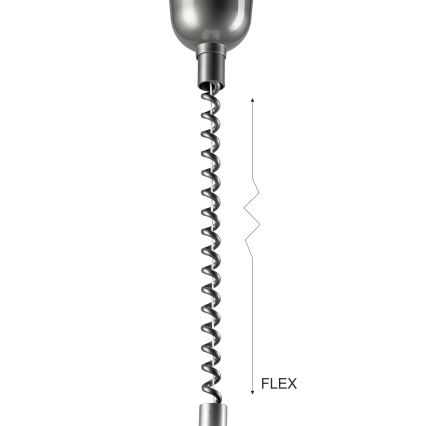 Lustre retrátil CHIARA 1xE27/60W/230V prata/bege/buche