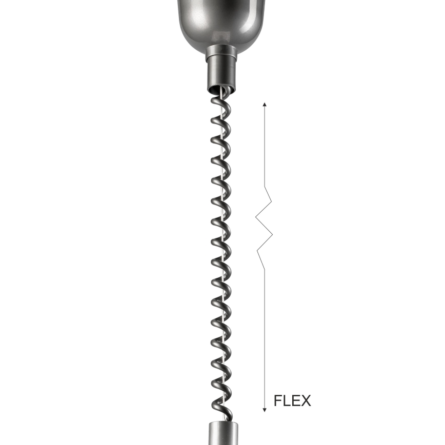 Lustre retrátil CHIARA 1xE27/60W/230V prata/bege/buche