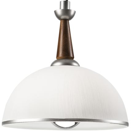 Lustre retrátil CHIARA 1xE27/60W/230V prata/marrom escuro/buche