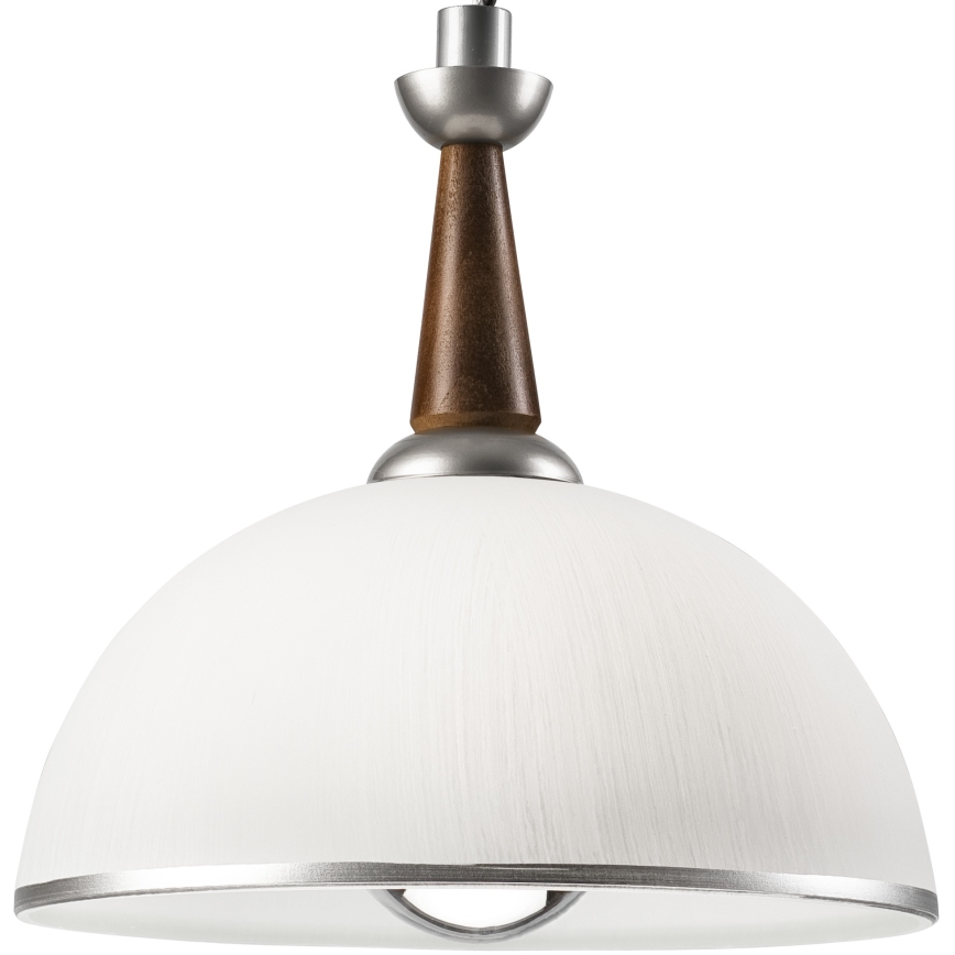 Lustre retrátil CHIARA 1xE27/60W/230V prata/marrom escuro/buche