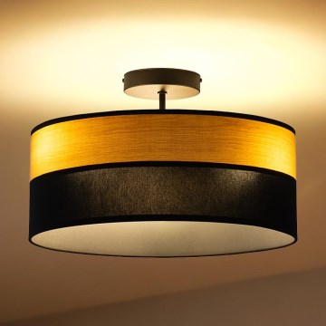 Lustre sobreposto ALBA 3xE27/15W/230V, diâmetro 40 cm, preto/marrom