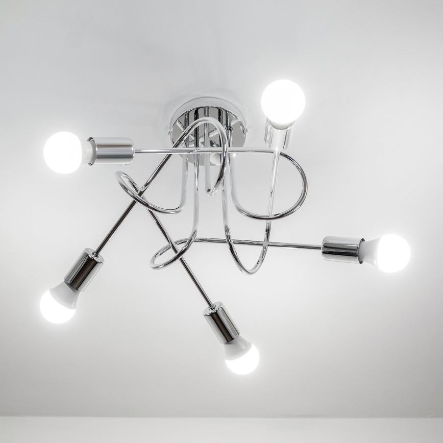 Lustre sobreposto OXFORD 5xE27/15W/230V cromo polido