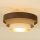 Lustre sobreposto WENTA 1xE27/60W/230V Ø 50 cm castanho/juta/bege