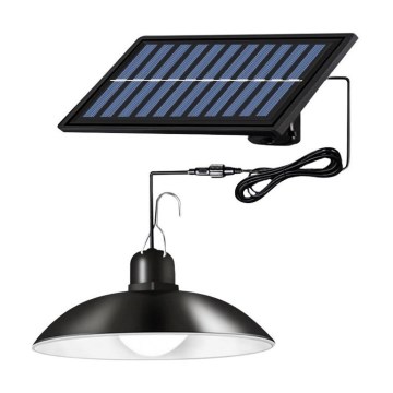 Lustre solar LED regulável suspenso por cabo com sensor LED/1,8W/3,7V IP44 6500K 1600 mAh + controlo remoto