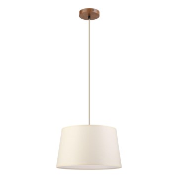 Lustre suspenso AIDA 1xE27/15W/230V Ø 35 cm carvalho/creme