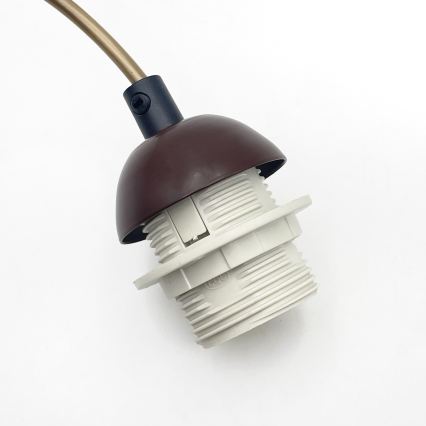 Lustre suspenso AIDA com cabo, 1xE27/60W/230V, Ø 25 cm, carvalho/marrom/branco