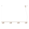 Lustre suspenso AURA com cabo 4xGX53/10W/230V, cor creme