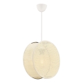 Lustre suspenso BIG DRUM com cabo 1xE27/60W/230V cor creme
