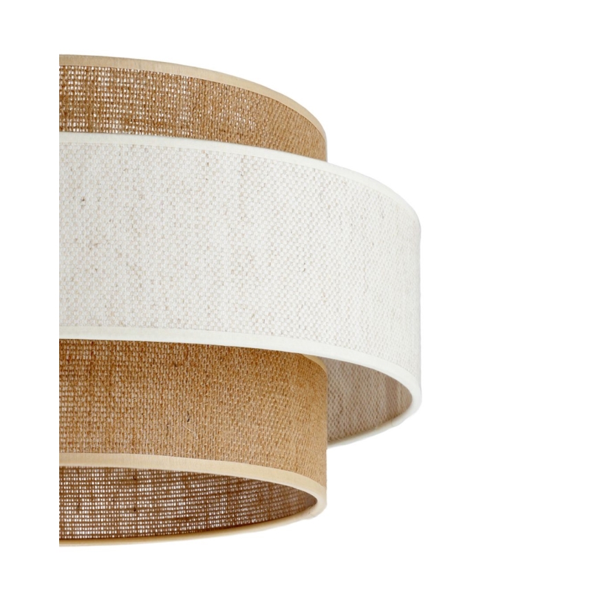 Lustre suspenso BOHO com cabo 1xE27/60W/230V Ø 40 cm creme/juta