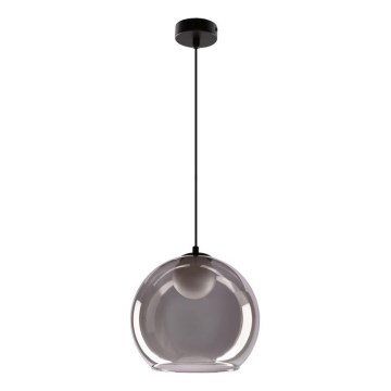 Lustre suspenso BRIN 1xG9/15W/230V preto fumê