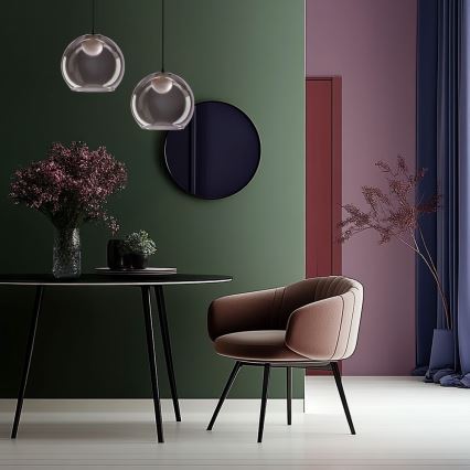 Lustre suspenso BRIN 1xG9/15W/230V preto fumê