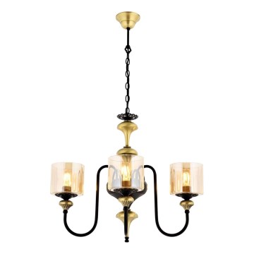Lustre suspenso BUSAN 3xE27/40W/230V, dourado