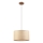 Lustre suspenso com cabo AIDA 1xE27/15W/230V Ø 35 cm carvalho/rafia
