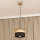 Lustre suspenso com cabo ALBA 1xE27/15W/230V, diâmetro 20 cm, preto/castanho