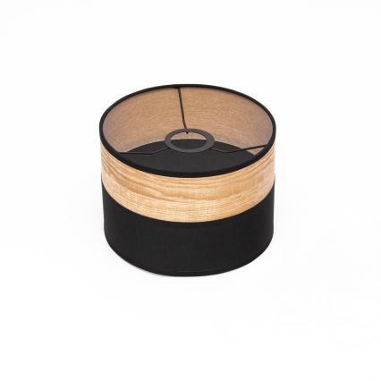 Lustre suspenso com cabo ALBA 1xE27/15W/230V, diâmetro 20 cm, preto/castanho