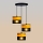 Lustre suspenso com cabo ALBA 3xE27/15W/230V diâmetro 40 cm preto/castanho