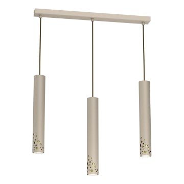 Lustre suspenso com cabo ALTRO 3xGU10/8W/230V bege