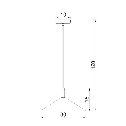 Lustre suspenso com cabo ANEGA 1xGX53/15W/230V Ø 30 cm castanho