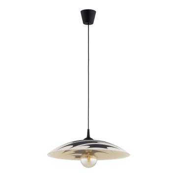 Lustre suspenso com cabo ARMI 1xE27/15W/230V preto/bege