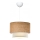 Lustre suspenso com cabo AYD 1xE27/15W/230V bege/branco