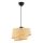 Lustre suspenso com cabo BARETTE 1xE27/60W/230V castanho/dourado