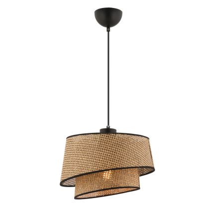 Lustre suspenso com cabo BARETTE 1xE27/60W/230V castanho/preto