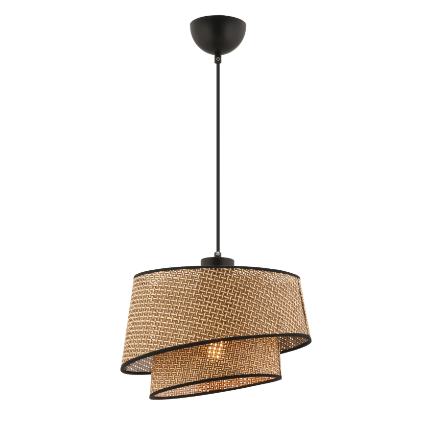 Lustre suspenso com cabo BARETTE 1xE27/60W/230V castanho/preto