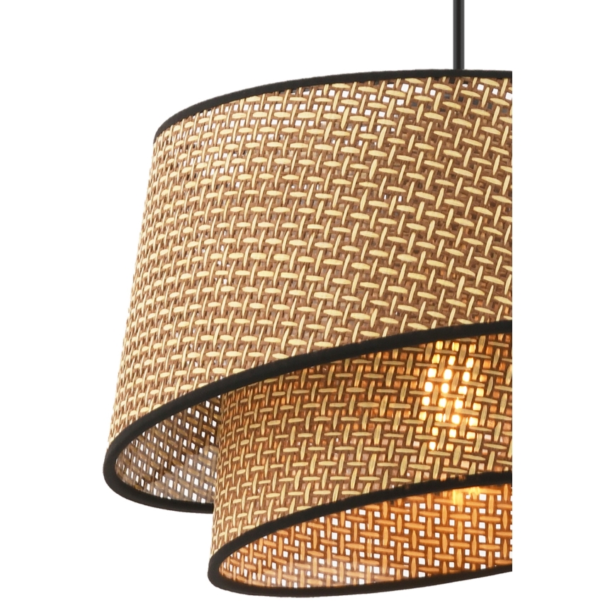 Lustre suspenso com cabo BARETTE 1xE27/60W/230V castanho/preto