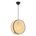 Lustre suspenso com cabo BIG DRUM 1xE27/60W/230V bege/preto