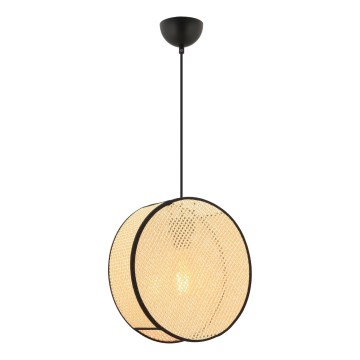 Lustre suspenso com cabo BIG DRUM 1xE27/60W/230V bege/preto