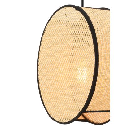 Lustre suspenso com cabo BIG DRUM 1xE27/60W/230V bege/preto