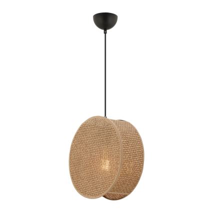 Lustre suspenso com cabo BIG DRUM 1xE27/60W/230V castanho