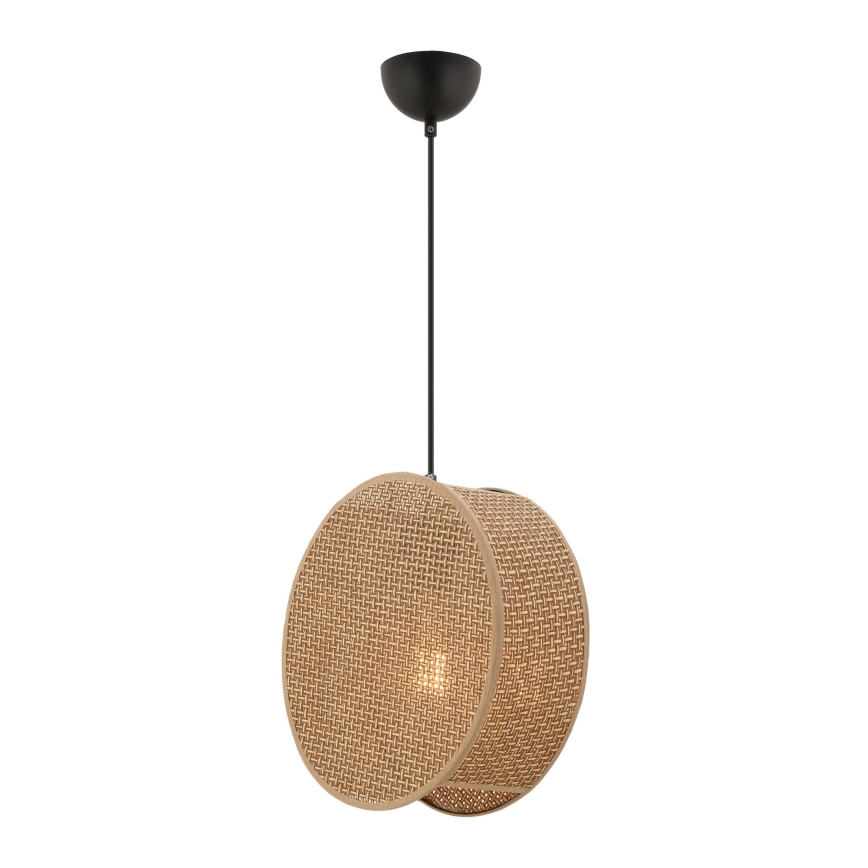 Lustre suspenso com cabo BIG DRUM 1xE27/60W/230V castanho