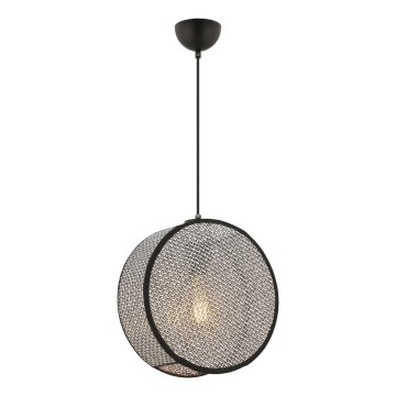 Lustre suspenso com cabo BIG DRUM 1xE27/60W/230V cinza/preto